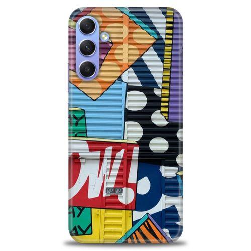 Samsung Galaxy A34 Kılıf HD Baskılı Kılıf - Grafiti + Tam Ekran Koruyucu