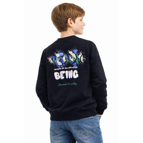 Erkek Çocuk Önü Arkası Baskılı Sweatshirt BGL-ST05236