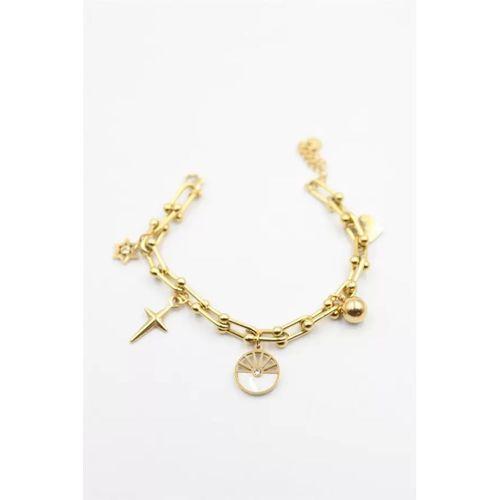 Charm Tfn Zincir Bileklik - Altın