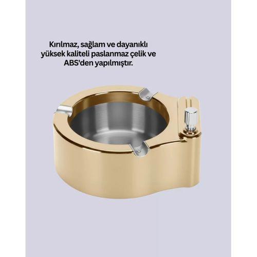 Çakmaklı Küllük Paslanmaz Metal Dayanıklı Tasarım