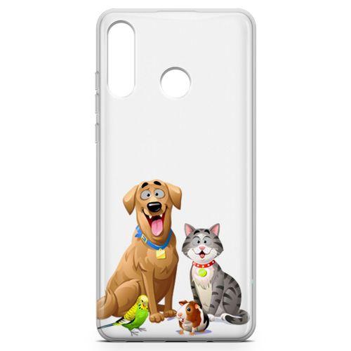 Huawei P30 Lite 2020 Kılıf Gülen Patiler Arka Kapak Koruma Desenli Full Koruyucu