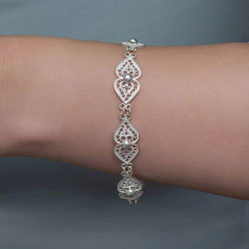 Gümüş Motif Esintisi Telkari Kadın Bileklik