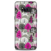 Samsung Galaxy S8 Kılıf Snowix (31) TPU Kılıf Fuşya Gri