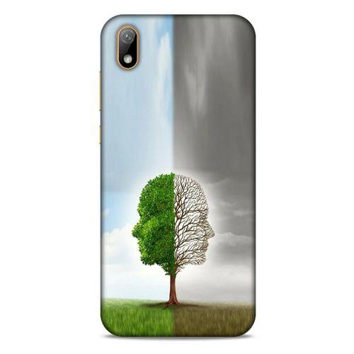 Huawei Y5 2019 Kılıf Depresyon (35) Fit Design Kılıf Toz Pembe Lacivert