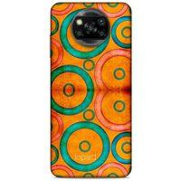 Xiaomi Redmi Poco X3 Kılıf Pastel Renkler (39) Liquid Crystal Kılıf Turuncu Yeşil