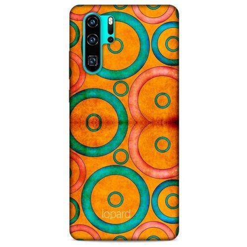 Huawei P30 Pro Kılıf Pastel Renkler (39) Liquid Crystal Kılıf Turuncu Yeşil
