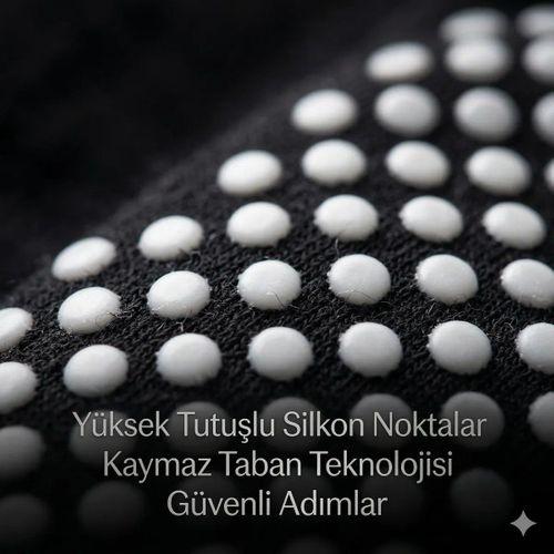 Kaymaz Tabanlı Yoga Pilates 8’li Çorap, Silikon Tabanlı Esnek Nefes Alan Ev Ve Spor Çorabı