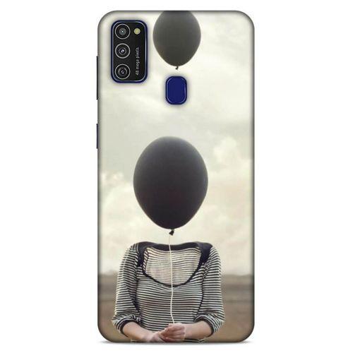 Lopard Samsung Galaxy M21 Uyumlu Kılıf Manipülasyon ☻ (30) Silicone Case Desenli