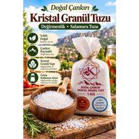 Doğal Çankırı Kristal Granül Kaya Tuzu 1 KG – Değirmenlik ve Salamura Tuzu