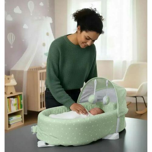 Taşınabilir Portatif Bebek Yatağı,sırt Çantasına Dönüşebilen Portatif Bebek Beşiği (yeşil)