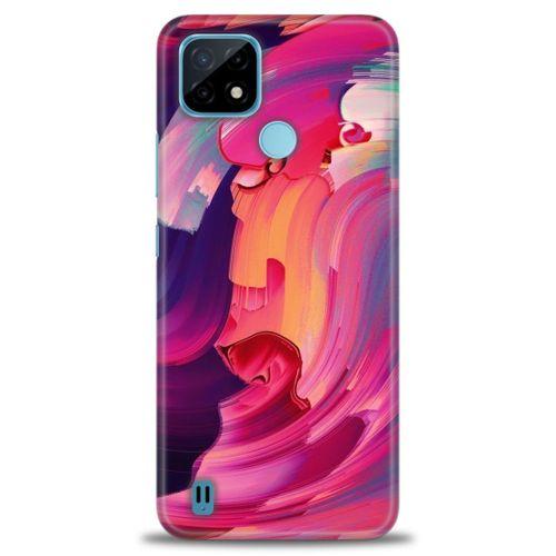 Realme C21 Kılıf HD Baskılı Kılıf - Renkler + Tam Ekran Koruyucu
