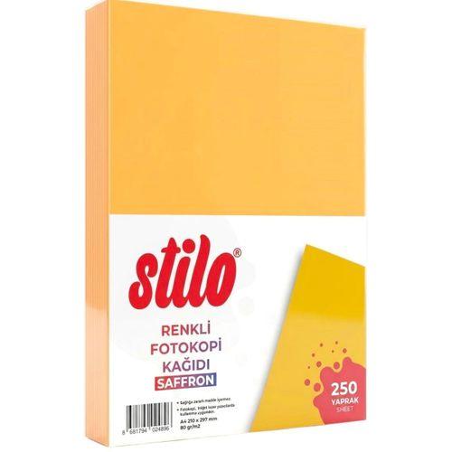 STİLO A4 RENKLİ FOTOKOPİ KAĞIDI 250 'li 80 gram SAFFRON