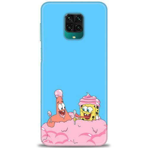 Xiaomi Redmi Note 9S Kılıf HD Baskılı Kılıf - SpongeBob + Tam Ekran Koruyucu