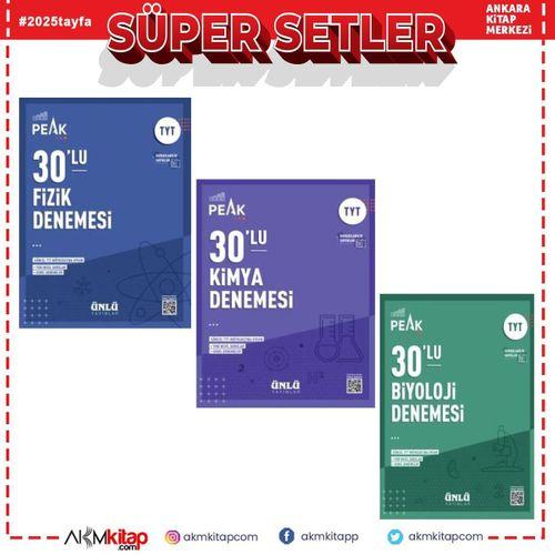 Ünlü Yayıncılık TYT Fizik Kimya ve Biyoloji Best Peak 30 lı Deneme Seti 3 Kitap