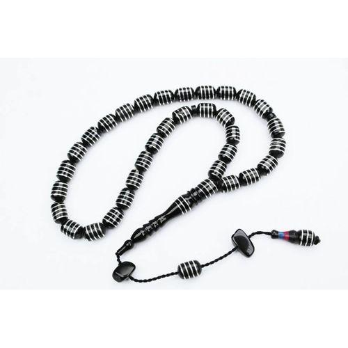 Oltu Taşı Kapsül Model Burgu Vida İşlemeli Tespih