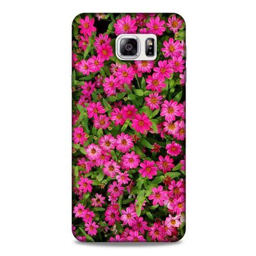 Lopard Samsung Galaxy Note 5 Uyumlu Kılıf Bahar (40) Fit Silikon Kılıf Koyu Pembe