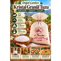 Doğal Çankırı Kristal Granül Kaya Tuzu 10 KG Değirmenlik Salamura Turşuluk