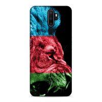 Oppo A5 2020 Uyumlu Kılıf Azarbaijan (24) Darbe Emici Kılıf Bayrak Aslan