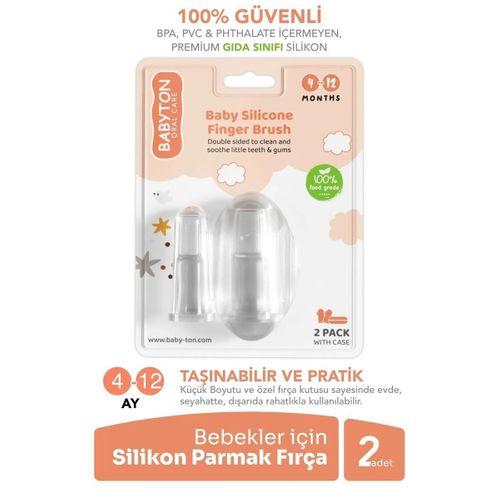 Babyton Silikon İkili Parmak Fırça
