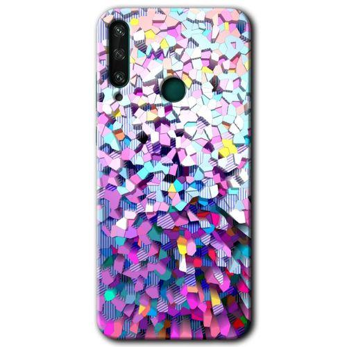 Huawei Y6P Kılıf HD Desen Baskılı Arka Kapak - Mosaic Fragments Colorfull + Kırılmaz Cam