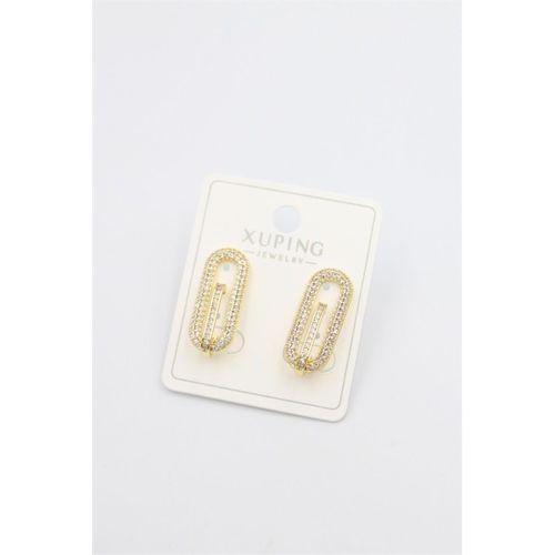 Taşlı Küpe - Altın