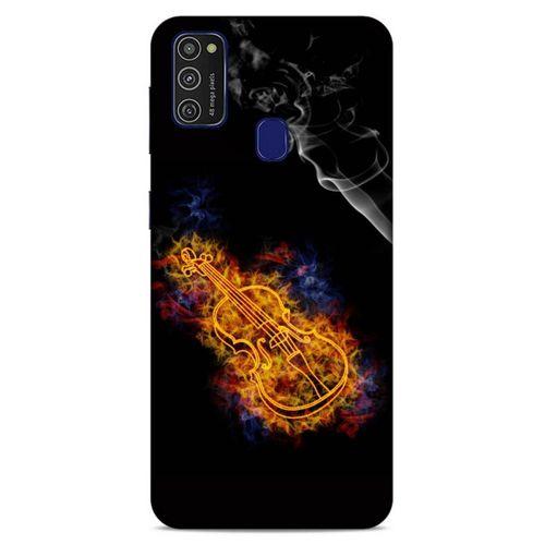 Lopard Samsung Galaxy M21 Uyumlu Kılıf FireX (8) Baskılı Kılıf Keman