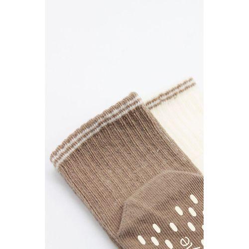 Bistyle Bistyle Çemberli Basic Penye Kaymaz Soket Çorap 2li 10146 Kahve