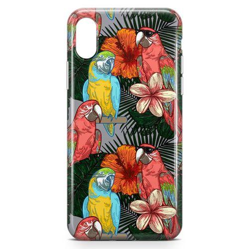 Apple iPhone XS Max Kılıf Dost Papağanlar Arka Kapak Koruma Desenli Full Koruyucu