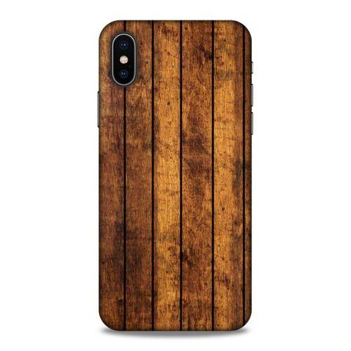 Lopard Apple Iphone X Uyumlu Kılıf Wood'X (15) Antişok Kılıf Baskılı