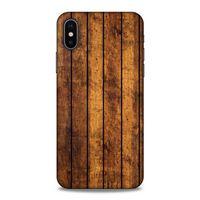 Lopard Apple Iphone X Uyumlu Kılıf Wood'X (15) Antişok Kılıf Baskılı