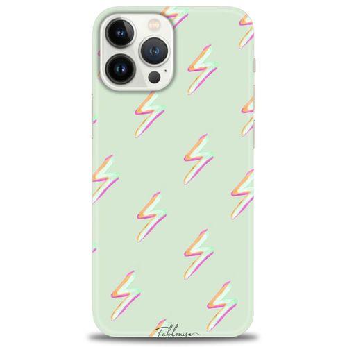 iPhone 14 Pro Max Kılıf HD Baskılı Kılıf - Şimşekler + Tam Ekran Koruyucu