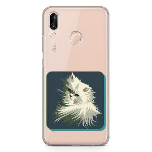 Huawei Nova 3e Kılıf Kedi Minyatur Arka Kapak Koruma Desenli Full Koruyucu