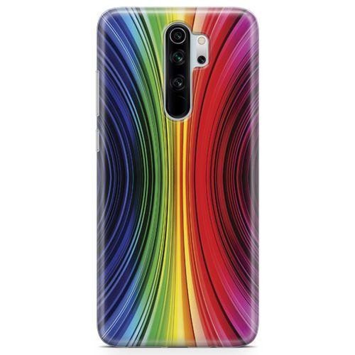Xiaomi Redmi Note 8 Pro Kılıf Asimetrik Gökkuşağı Arka Kapak Koruma Desenli Full Koruyucu