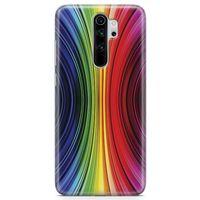 Xiaomi Redmi Note 8 Pro Kılıf Asimetrik Gökkuşağı Arka Kapak Koruma Desenli Full Koruyucu