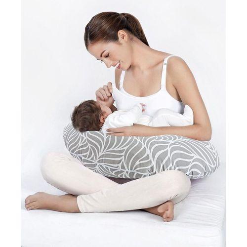Babyjem Babyjem Emzirme ve Destek Minderi 082 YENİ Gri Yaprak