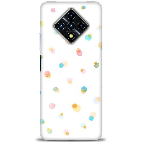 Infinix Zero 8 Kılıf HD Baskılı Kılıf - Rengarenk Puantiye + Tam Ekran Koruyucu