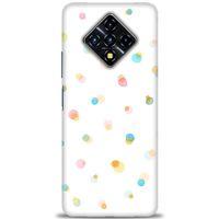 Infinix Zero 8 Kılıf HD Baskılı Kılıf - Rengarenk Puantiye + Tam Ekran Koruyucu