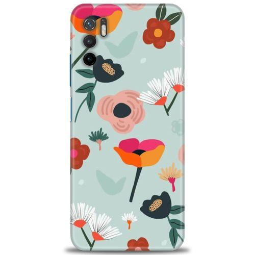 Xiaomi Redmi Note 10 5G Kılıf HD Baskılı Kılıf - Çiçekli Dallar + Tam Ekran Koruyucu