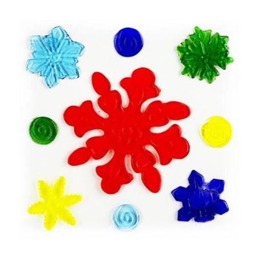 Yılbaşı Temalı jel stickers Kart taneli
