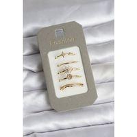 Pirinç Gold Renk 5'li Yüzük Seti