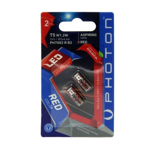 T5 Uyumlu W1.2W 24V 3SMD LED PH7002 R B2