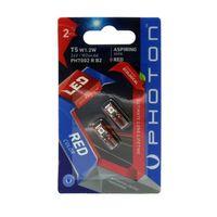 T5 Uyumlu W1.2W 24V 3SMD LED PH7002 R B2