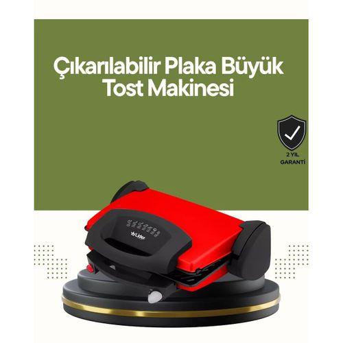 Profesyonel 2000w Tost Makinesi – Ayarlanabilir Termostat Ve Çıkarılabilir Plaka