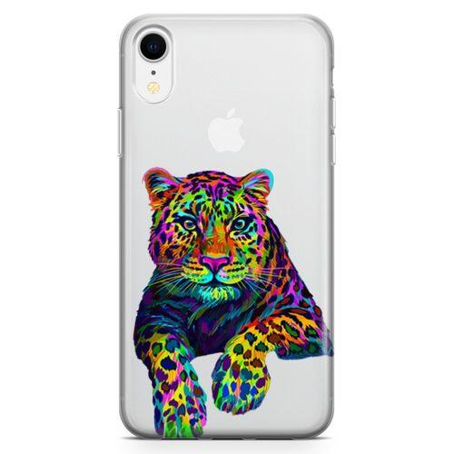 Apple iPhone XR Kılıf Kaplan Colorful Arka Kapak Koruma Desenli Full Koruyucu