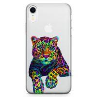 Apple iPhone XR Kılıf Kaplan Colorful Arka Kapak Koruma Desenli Full Koruyucu