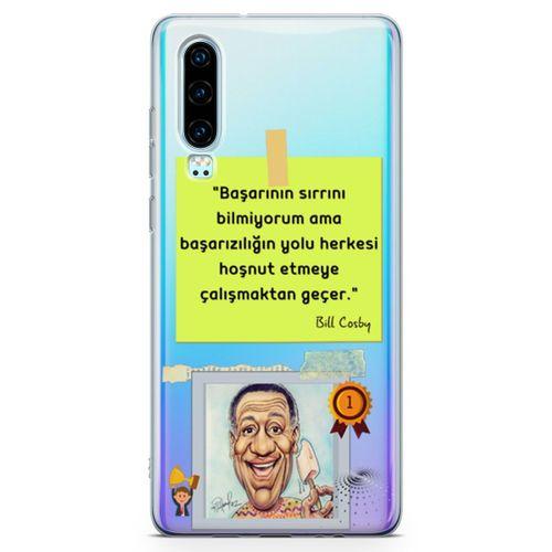 Huawei P30 Kılıf Caps Bill Cosby Arka Kapak Koruma Desenli Full Koruyucu