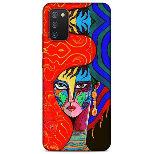 Lopard Samsung Galaxy A02S Uyumlu Kılıf Sürreal Yüzler ♀ (10) Full Koruma Kılıfı Desenli