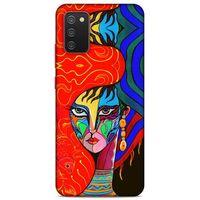 Lopard Samsung Galaxy A02S Uyumlu Kılıf Sürreal Yüzler ♀ (10) Full Koruma Kılıfı Desenli