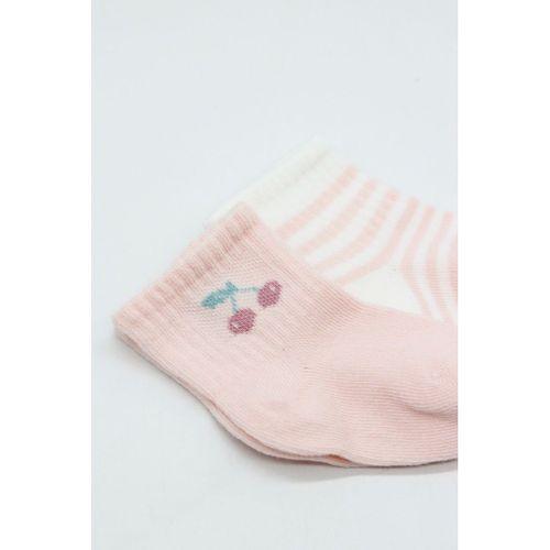 Bistyle Bistyle Little Girl Penye Soket Çorap 2li 10139 Pembe Ekru
