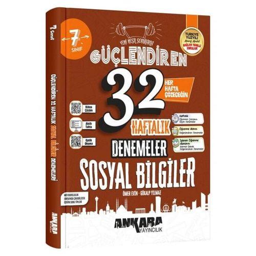 7. Sınıf Sosyal Bilgiler Güçlendiren 32 Haftalık Kazanım Denemeleri Ankara Yayıncılık